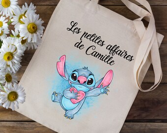 Torba z nadrukiem Torba z Twoim imieniem - Lilo i Stich Disney Heart - dzieci w wieku przedszkolnym