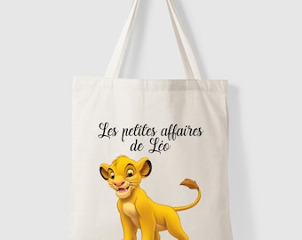 Tote bag Personalized bag with your first name - Simba The Lion King Hakuna Matata