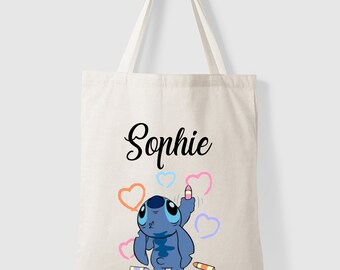 Torba z nadrukiem Torba z Twoim imieniem - Lilo i Stich Disney - dzieci w wieku przedszkolnym