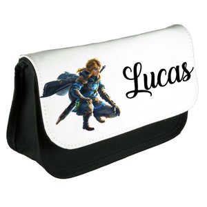 Trousse école pour enfant personnalisée avec votre prénom - The Legend of Zelda TOTK Link - Crèche - Maternelle - Primaire - Personnalisable