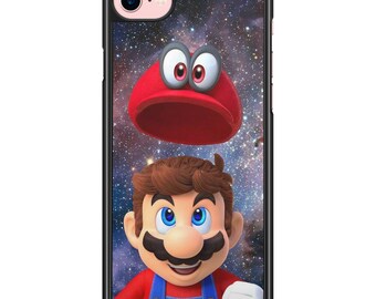 Custom iPhone Samsung 5,5S,6,6S,7,8,SE,X,11,12,13,14,15,16 Super Mario Odyssey Space Galaxy Case
