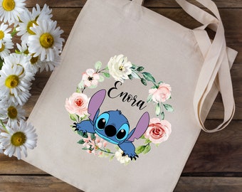 Torba z nadrukiem Torba z Twoim imieniem - Lilo i Stich Disney - dzieci w wieku przedszkolnym