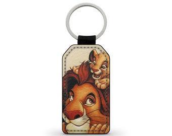 Keyring Keychain Faux Leather Leather Simba Pumba Timon The Lion King Hakuna Matata