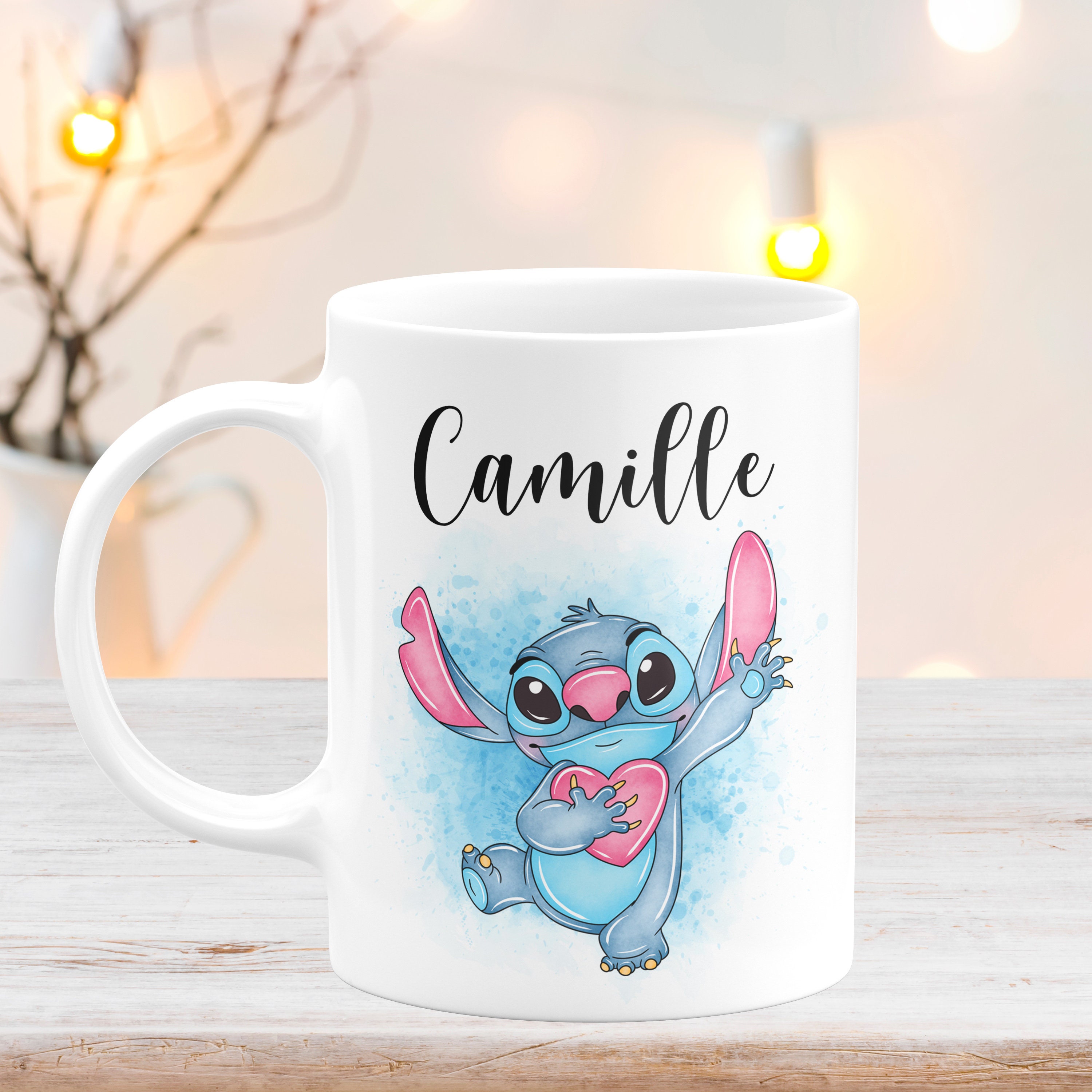 Tasse Stitch Lilo Et Stitch Avec Couvercle Edition Noël Disney