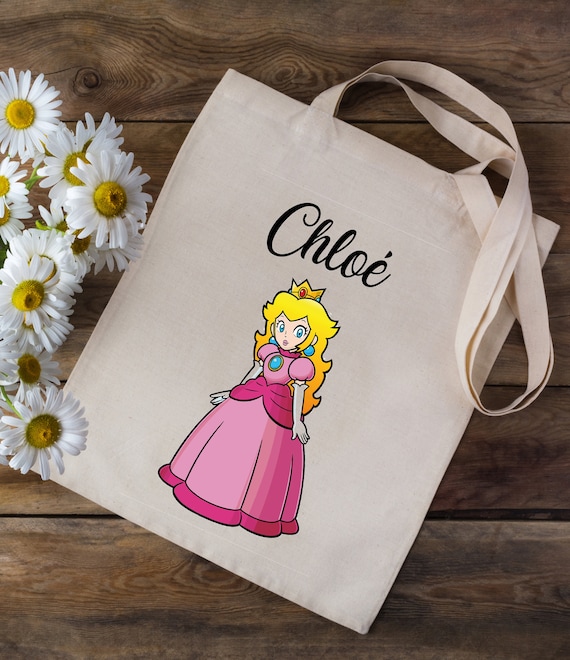 Tote Bag Personalized Bag With Your First Name Princess Peach