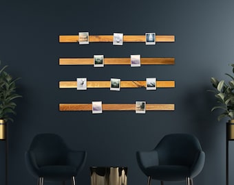 Barre d'images / barre photo, magnétique - Le mur photo moderne et minimaliste comme alternative au cadre photo en bois de chêne massif