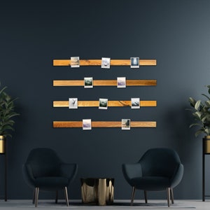 Bilderleiste / Fotoleiste, durchgängig magnetisch! - Die moderne, minimalistische Fotowand aus massivem Eichenholz!