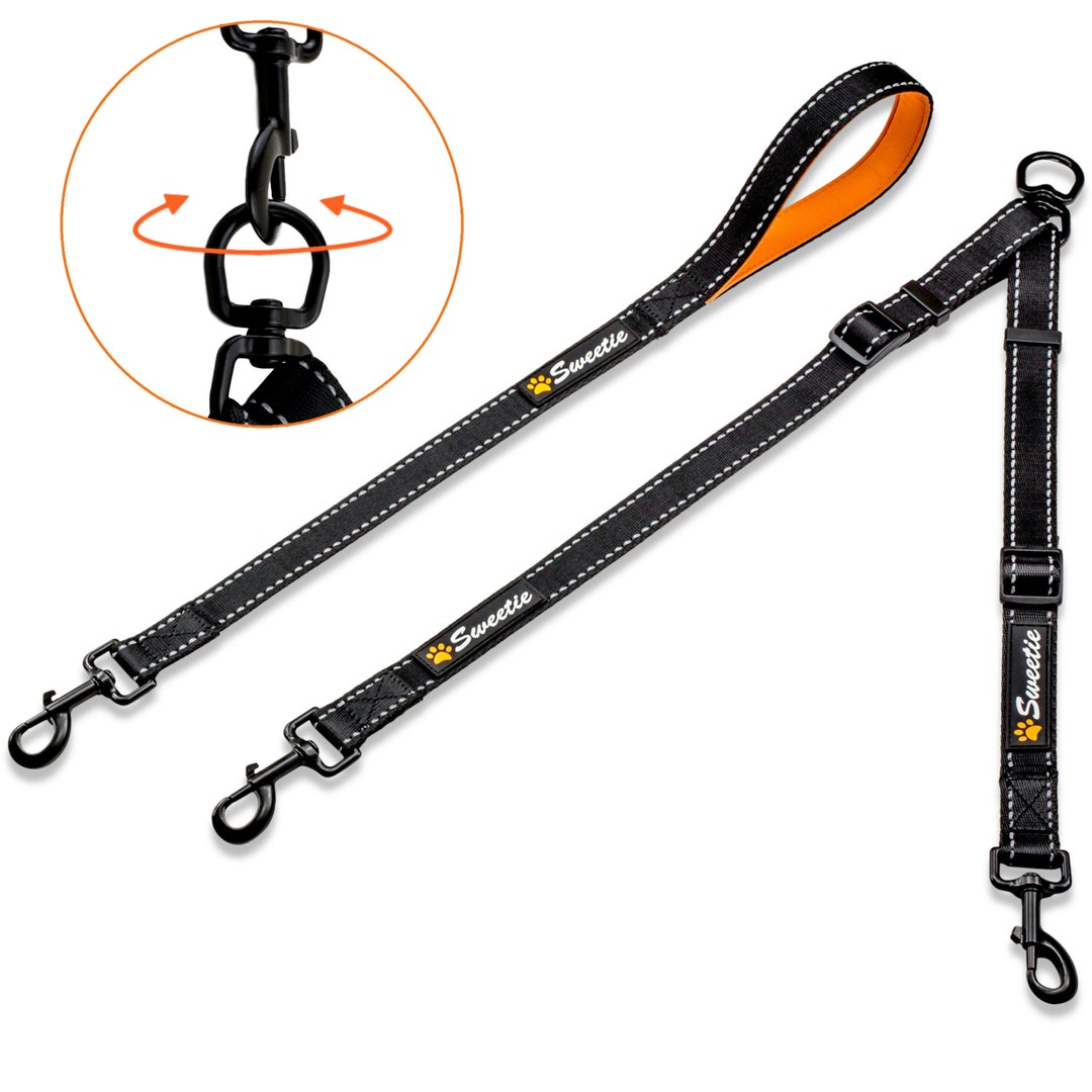 Double Dog Lead No Tangle Splitter for Walking 2 Medium, Large Dogs