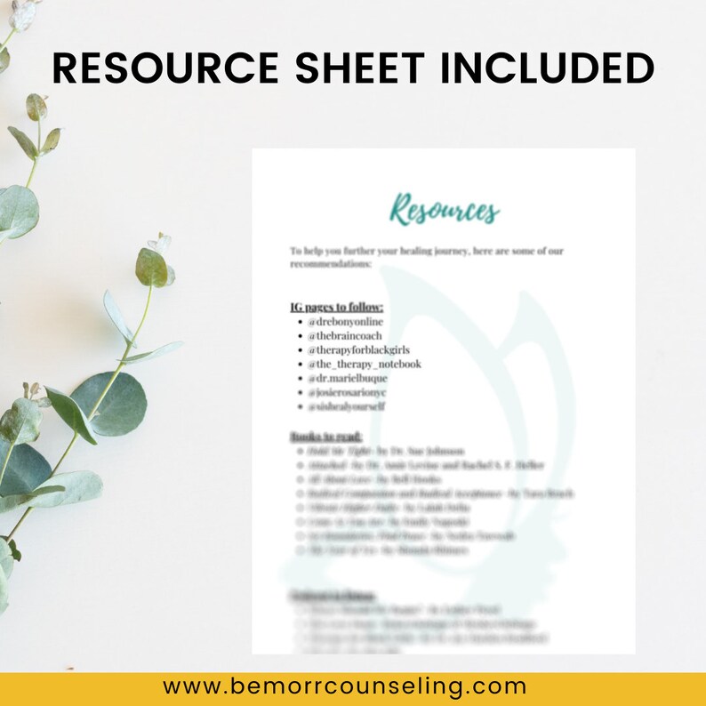 Self Care Workbook: Self-help Worksheet, Self- Care Plan, Digital ...