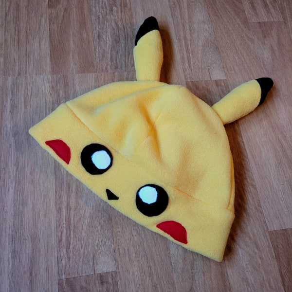 Chapeau polaire inspiré de Pikachu | Bonnet Pokémon | Tailles adultes et enfants