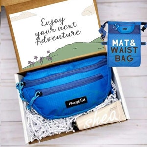 Enjoy your next Adventure Gift Box Mat&Waist Bag for hiking, dog walking, camping, festivals for women and men