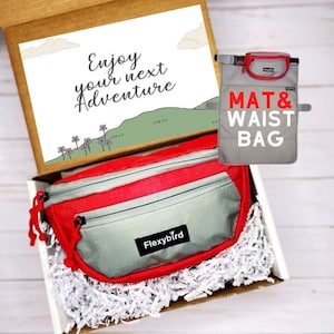 Enjoy Your Next Adventure Gift Box MAT&Waist Bag for Hiking, Camping, Picnics, Concerts, Dog Walking, Sitting on a Beach for Men and Women