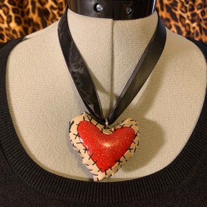 Stitched Up Heart necklace