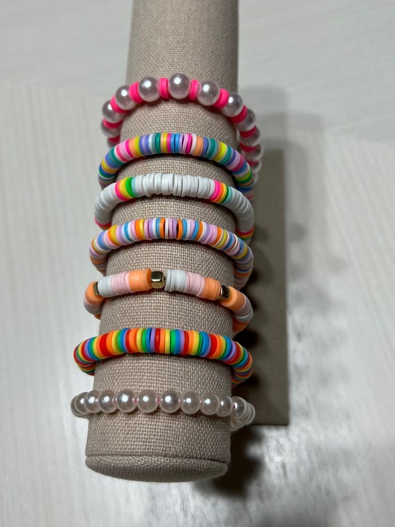 Ocean Stack Preppy Clay Bead Bracelets Trendy Cute Summer