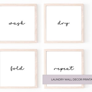 Modern Minimalist Laundry Room Sign Wall Decor Art Print
