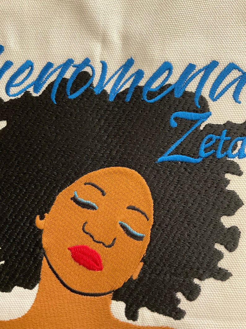 Zeta Phi Beta Sorority 20 Embroidered & Appliquéd Throw Pillow Cover With Names of 9 Famous