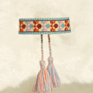 Sama Tatreez Bracelet | Woven Embroidered Jewelry for Women | Middle Eastern Inspired Jewelry | Cultural Gift for Her