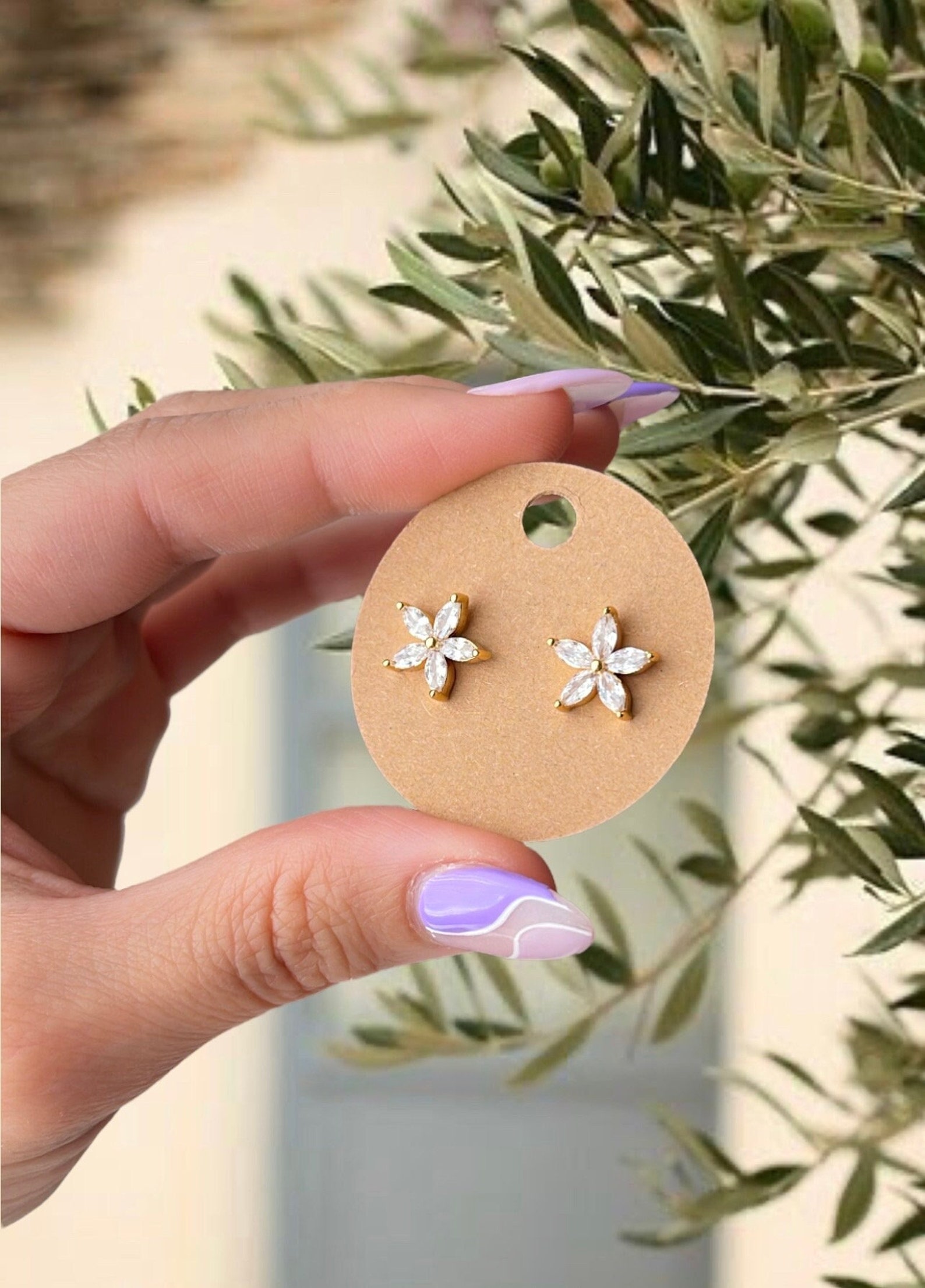 Jasmine Studs Jasmine Flower Earrings Flower Earrings Etsy