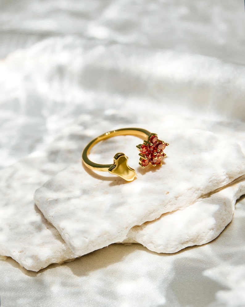Iraq Gold Rings Iraq Watan Ring | Map + Red Rose Ring | Gold Plated Homeland Jewelry - Etsy