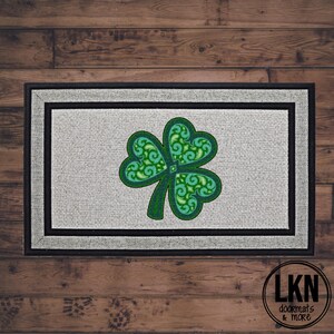 Irish Welcome Mat | St Patrick&#39;s Day Shamrock Doormat | St Patty&#39;s Day Decor