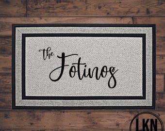 Personalized Doormat, Family Last Name Door Mat, Custom Welcome Mat