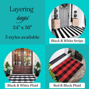 Black And White Outdoor Door Mat Outdoor Layered Door Mats - Temu