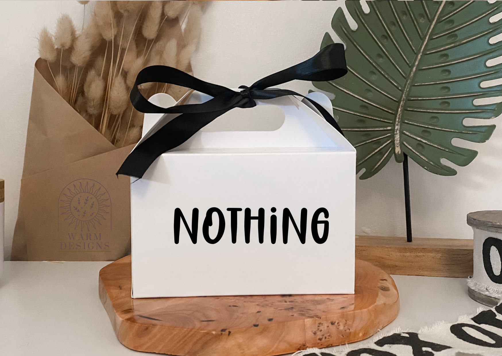 Gears Out Deluxe Box of Nothing - You Said You Wanted Nothing Prank Gift Box Gag Gift for Friends Kraft Paper Gift Box Clean Humor Novelty