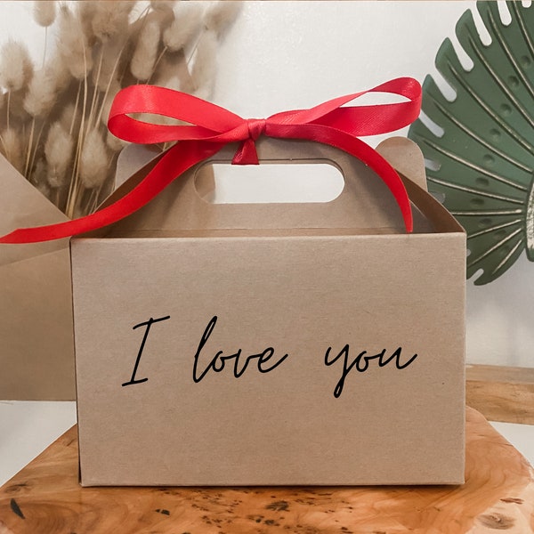 Caja de regalo personalizada Te Amo / TE AMO / Novia, Novio, Esposo, Esposa, Pareja, Prometido / Lindo embalaje personalizado