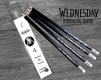 Wednesday Pencil Set | I'll stop wearing black when they make a darker colour| What would Wednesday do |Wednesday Gifts | Wednesday Series |