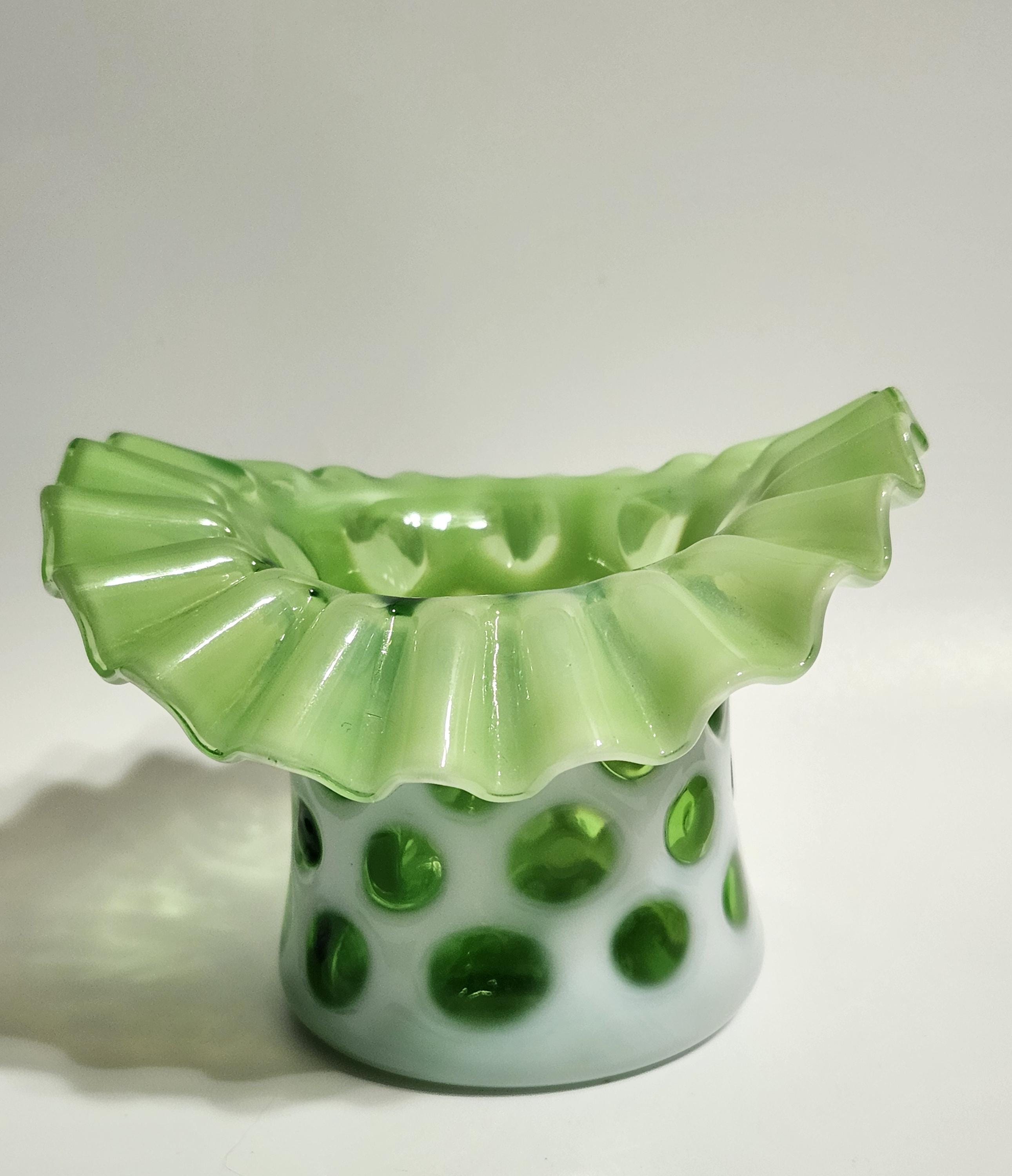 花瓶・フラワースタンド VINTAGE FENTON COIN DOT BOWL Vintage Fenton Coin Spot Pitcher – Opalescent Blue Glass