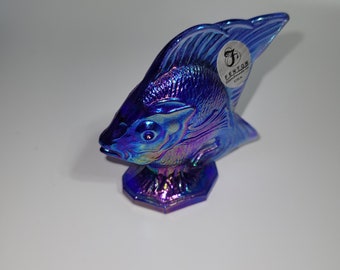 Fenton carnival blue sunfish