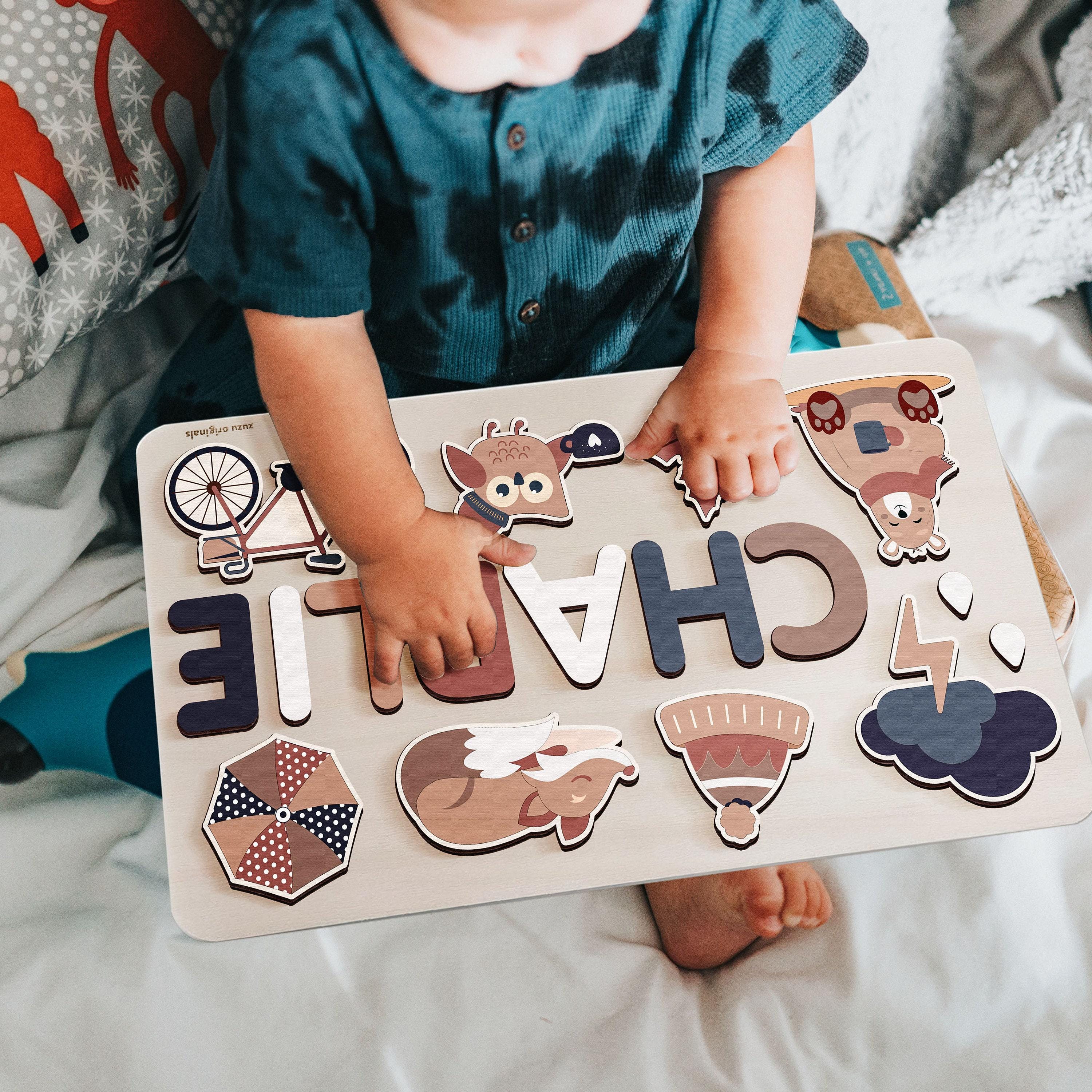 Custom Name Puzzle Busy Board | Personalized Baby Puzzle Gift | New ...