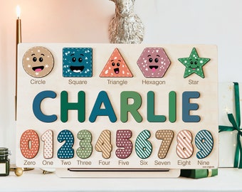 Custom Baby Toys Name Puzzle | Personalized Baby Girl and Boy Toys | Baby Boy and Girl Gifts | Personalized Baby Birthday Gifts | Puzzle