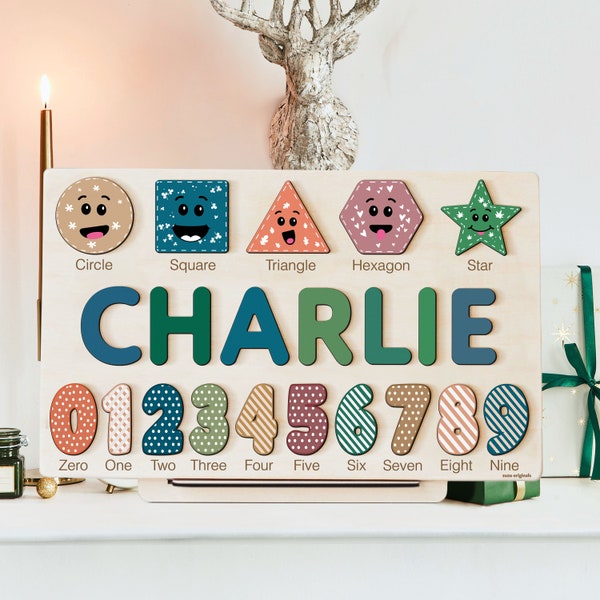 Custom Baby Toys Name Puzzle | Personalized Baby Girl and Boy Toys | Baby Boy and Girl Gifts | Personalized Baby Birthday Gifts | Puzzle