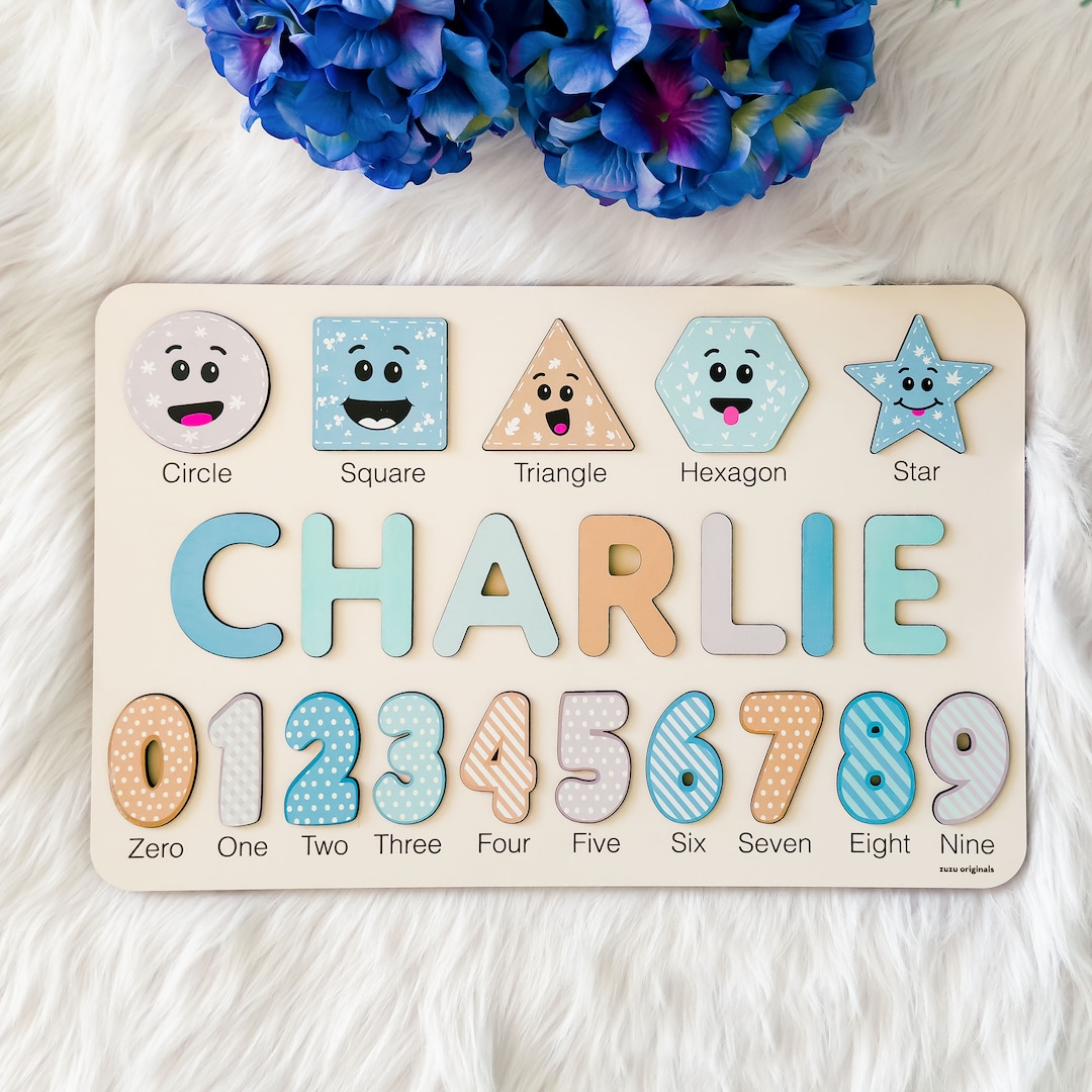 Personalized Baby Gifts for Boys and Girls, Personalized Toys for Baby, Toddlers Name Puzzle