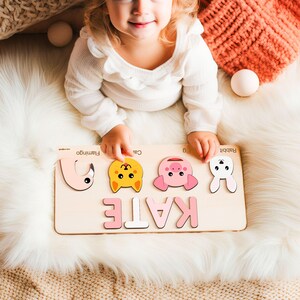 Personalized Baby Gift, Baby Boy Name Puzzle, Baby Girl Name Puzzle, Baby Girl and Boy Birthday Gift, New Baby Gift, Wood Toy, Handmade Gift