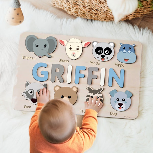 Baby Boy, Girl Personalized Unique Gift, Wooden Custom Name Puzzle, Toddler Gift, Wooden Toys, 1st Birthday Gift, Christmas Gift, New Baby