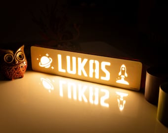 Custom Night Light for Kids, Personalised LED Nursery Lamp, Newborn Boy Girl Name Gift, Baby Room Decor Ideas, Unique New Baby Gift