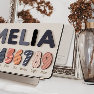 Personalized Name Puzzle With Colored Wooden Letters, New Baby Gifts ...