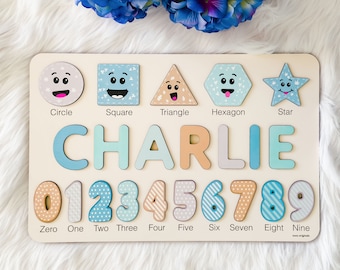 Personalized Gift and Name Puzzle for Baby | Boy and Girl Wooden Name Puzzle Toy | Baby Girl Gifts | Gift for Kids | Toddler Montessori Toys