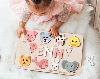 Kids Name Puzzle, Baby Boy Gift, Personalized Name Puzzle Baby, Gift for Toddlers, Gift for Kids, Baby Personalized Gift, Nursery Decor