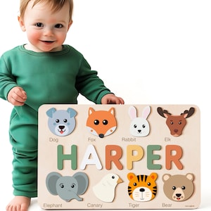 Baby gift, baby name puzzle, name puzzle, toddler gift, toddler name puzzle, birth gift, baby birthday gift, kid gift, personalized gift