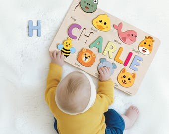 Personalized Newborn Baby Gift, 1st Birthday Gift, Montessori Toys, Custom Baby Gift, Personalized Gift for Baby, Newborn Gift, Name Letters