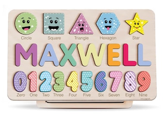 Custom Baby Toy, Custom Baby Gift, Personalized Puzzle, Baby Wooden Name Puzzle, Personalized Baby, Gift for Toddlers, 1 Year Old Gift