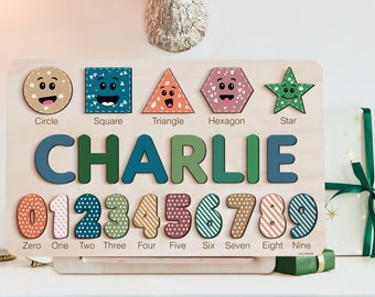 Custom Baby Toys Name Puzzle | Personalized Baby Girl and Boy Toys | Baby Boy and Girl Gifts | Personalized Baby Birthday Gifts | Puzzle