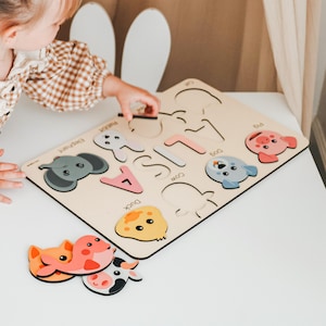 Wooden Name Puzzle For Newborn, Kids Gift, Unique New Baby Gift, Nursery Decor, Personalized Gift, First Birthday Baby Girl and Boy Gifts