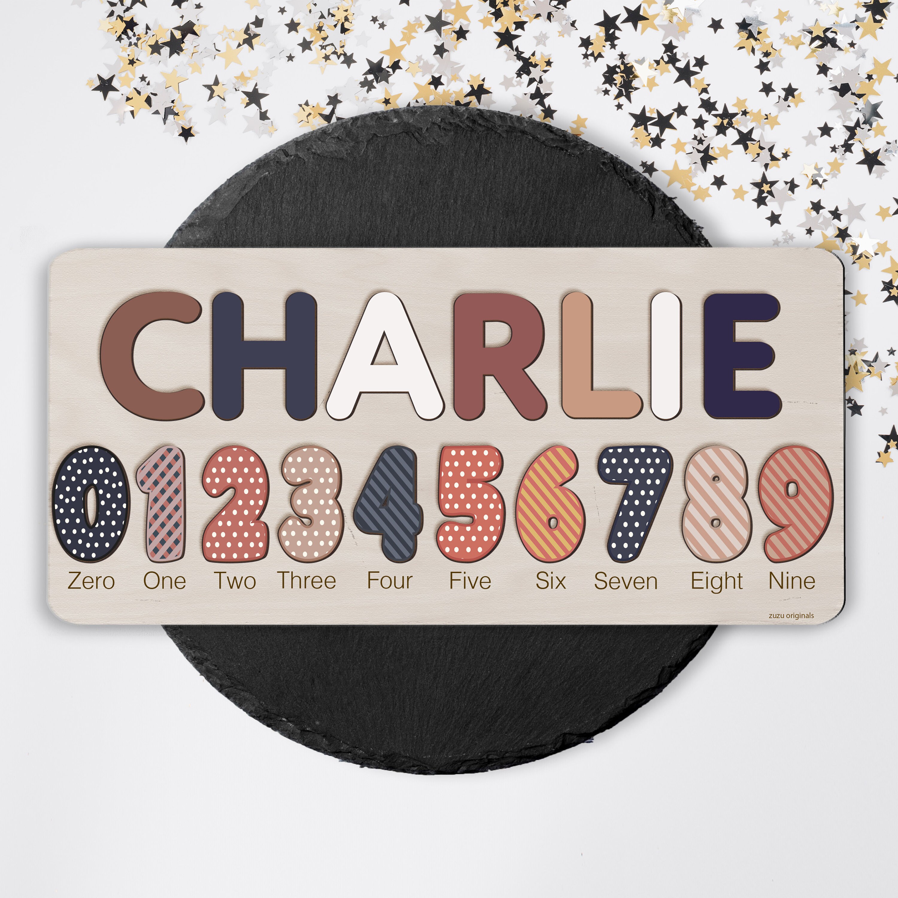 Personalized Name Puzzle With Colored Wooden Letters New Baby - Etsy