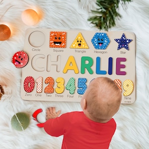 Personalized Handmade Name Puzzle, Personalized Birthday Gift for Kids, Christmas Gift for Toddlers, Unique New Baby Gift, Wood Toy