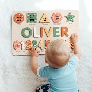 Baby Birthday Gift, Custom Name Puzzle, Baby Boy Gift, Baby Girl Gift, Toddler Gift, Birthday Gift, Toddler Toy, Baby Toy, Wood Puzzle