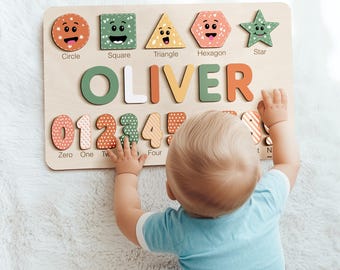 Baby Birthday Gift, Custom Name Puzzle, Baby Boy Gift, Baby Girl Gift, Toddler Gift, Birthday Gift, Toddler Toy, Baby Toy, Wood Puzzle